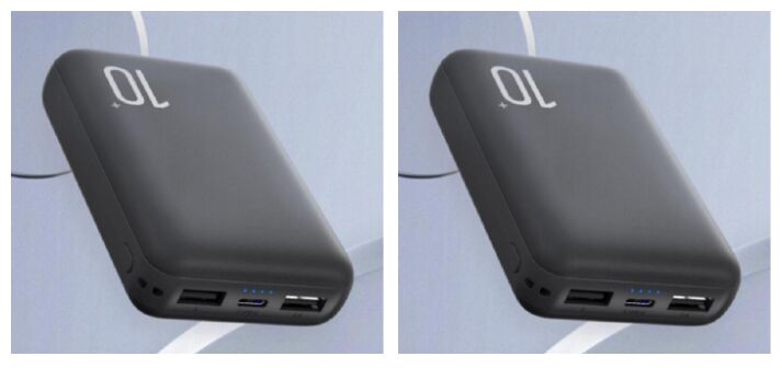 10000 мАч двойной батареи, Li-Po класса А, выход 10 Вт, вход типа C+Micro USB, черно-белый