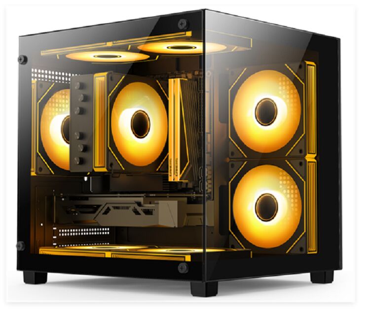 Компактный стеклянный корпус для ПК, Micro-ATX/ITX, 240 мм охлаждение водой, верхний фильтр пыли, черный