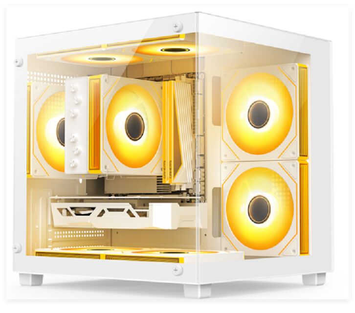 Компактный стеклянный корпус для ПК, Micro-ATX/ITX, водяное охлаждение 240 мм, верхний пылевой фильтр, белый/черный