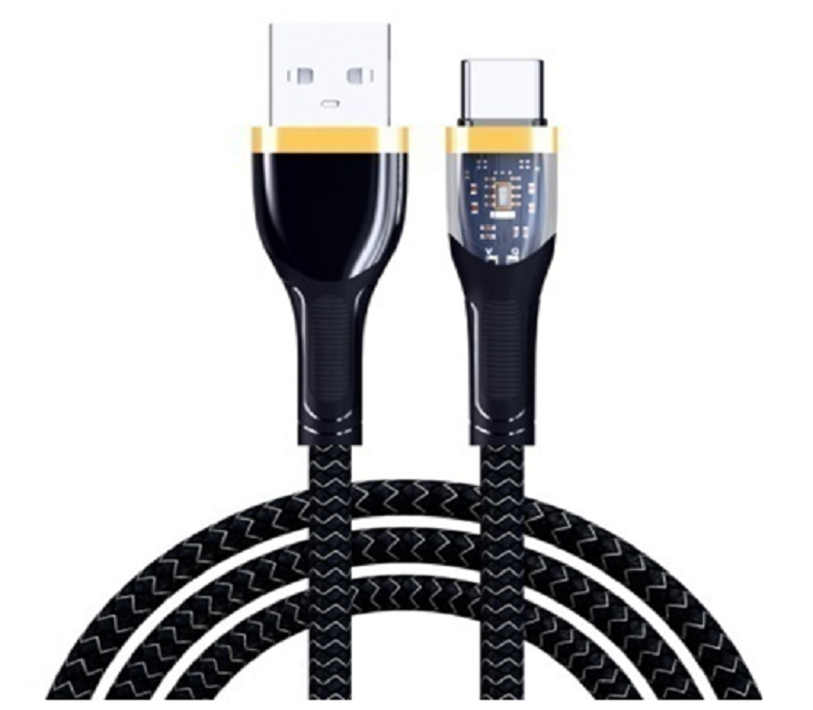 4-Core Braided Fast Charging Cable,USB-A to Type-C, 24-Strand Nylon, Aluminum Shell