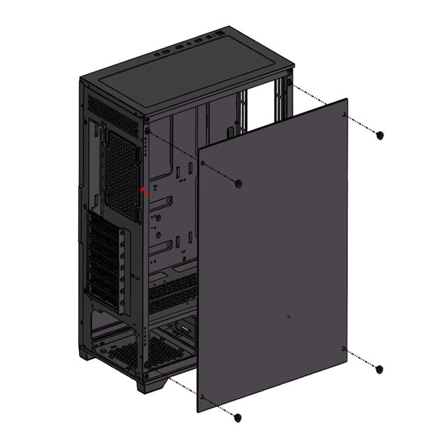Игровой корпус для ПК ATX, боковая панель из закаленного стекла, два HDD/SSD, поддержка нескольких вентиляторов