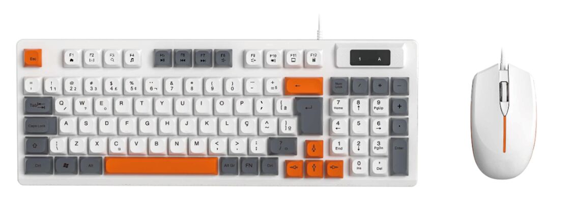 Wired Keyboard & Mouse Combo,94 Keys + 2400 DPI Gaming Mouse,Color Blocking