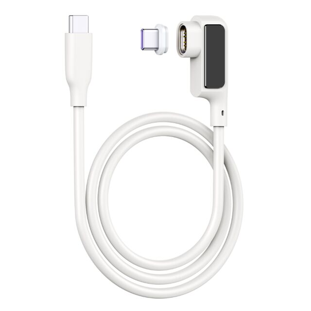 5А магнитный USB-C кабель с цифровым дисплеем, 0,5M, Силикон, локоть, 480Mbps, черно-белый