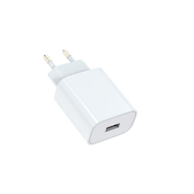 Быстрое зарядное устройство QC 18W USB-A, вилка США, многовольтный выход, компактная упаковка PE