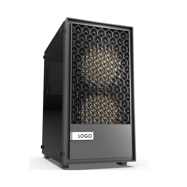 MATX Mid Tower Case, Боковая панель из закаленного стекла, поддержка 240 мм AIO и 300 мм GPU