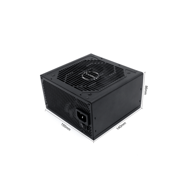 ATX PC Power Supply 120mm HYB Fan, Black Coating Flat Cable PSU, 80+ Standard / Bronze / Gold Optional, Wide Voltage AC100-240V