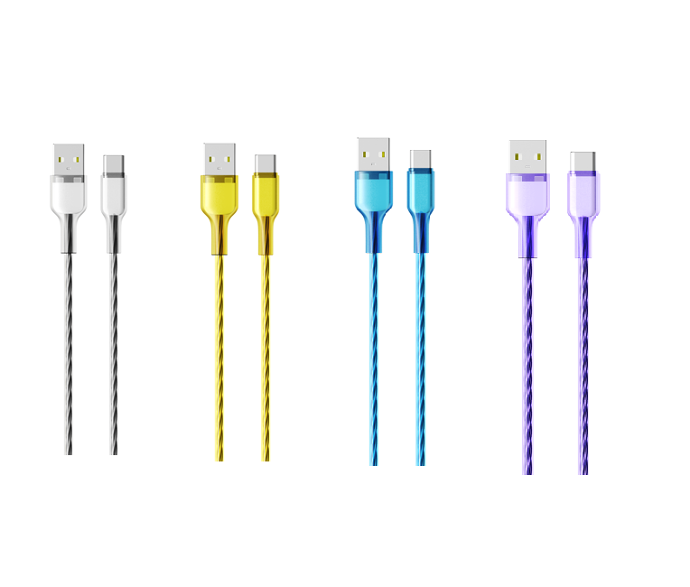 Type C Male to Type A Male Cable, 1M Length, Max 3A Current, 5V DC, 480Mbps Data Speed, PVC Jacket, Multiple Colors
